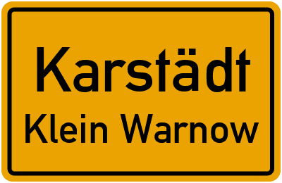 Straßenverzeichnis Karstädt Klein Warnow