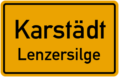 Ortsschild Karstädt Lenzersilge