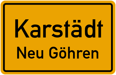 Straßenverzeichnis Karstädt Neu Göhren
