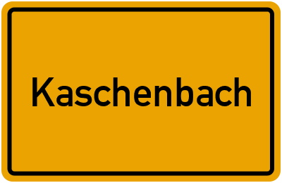 Ortsschild von Gemeinde Kaschenbach in Rheinland-Pfalz