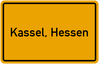 Ortsschild von Kassel, Hessen in Hessen