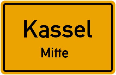 Ortsschild Kassel Mitte