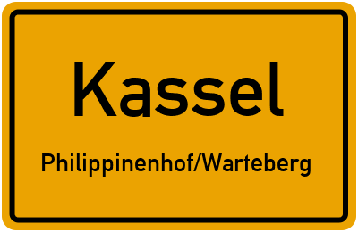 Straßenverzeichnis Kassel Philippinenhof/Warteberg