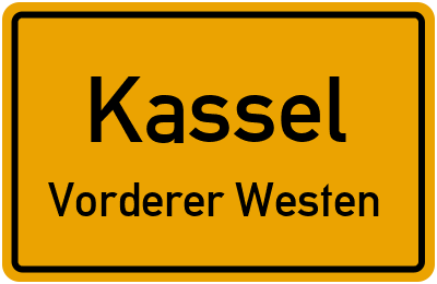 Straßenverzeichnis Kassel Vorderer Westen