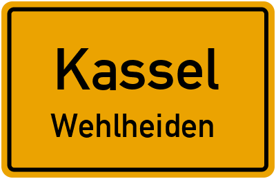 Ortsschild Kassel Wehlheiden