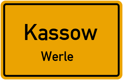 Straßenverzeichnis Kassow Werle