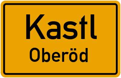 Straßenverzeichnis Kastl Oberöd