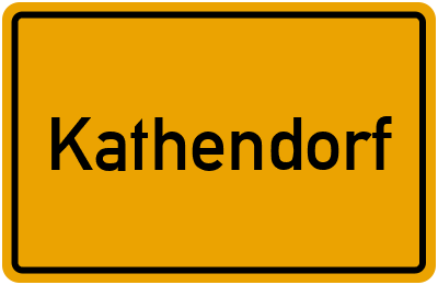 Ortsschild von Gemeinde Kathendorf in Sachsen-Anhalt