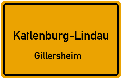 Ortsschild Katlenburg-Lindau Gillersheim