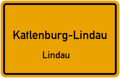 Ortsschild Katlenburg-Lindau Lindau