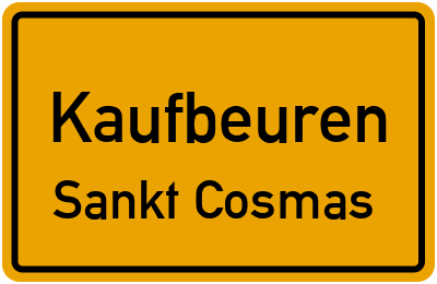 Straßenverzeichnis Kaufbeuren Sankt Cosmas
