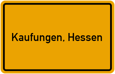 Ortsschild von Gemeinde Kaufungen, Hessen in Hessen