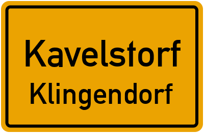 Straßenverzeichnis Kavelstorf Klingendorf