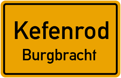 Straßenverzeichnis Kefenrod Burgbracht