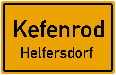 Straßenverzeichnis Kefenrod Helfersdorf