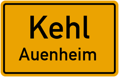 Ortsschild Kehl Auenheim