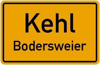 Ortsschild Kehl Bodersweier