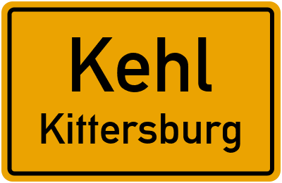 Ortsschild Kehl Kittersburg