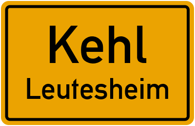 Ortsschild Kehl Leutesheim