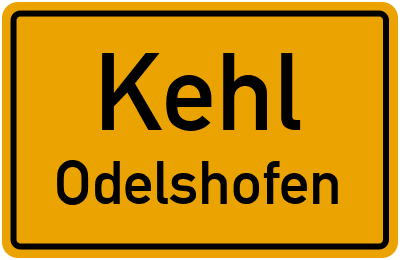 Ortsschild Kehl Odelshofen