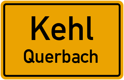 Ortsschild Kehl Querbach