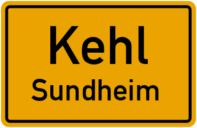 Ortsschild Kehl Sundheim