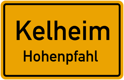 Straßenverzeichnis Kelheim Hohenpfahl