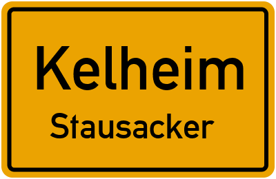 Ortsschild Kelheim Stausacker