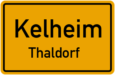 Ortsschild Kelheim Thaldorf