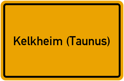 Ortsschild von Stadt Kelkheim (Taunus) in Hessen