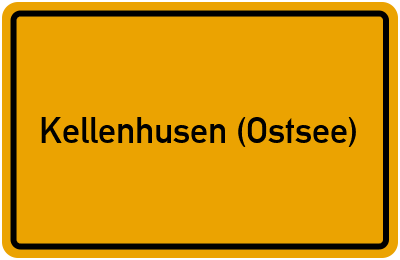 Ortsschild von Gemeinde Kellenhusen (Ostsee) in Schleswig-Holstein