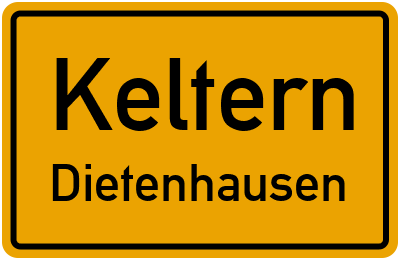 Ortsschild Keltern Dietenhausen