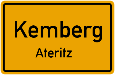 Ortsschild Kemberg Ateritz