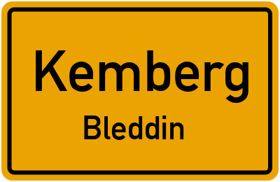 Ortsschild Kemberg Bleddin