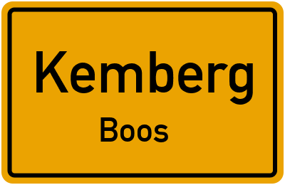 Ortsschild Kemberg Boos