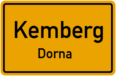Ortsschild Kemberg Dorna