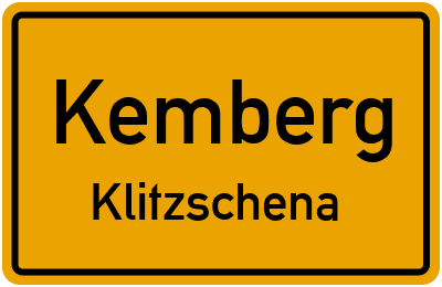 Ortsschild Kemberg Klitzschena