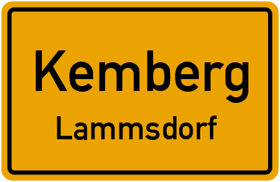Ortsschild Kemberg Lammsdorf