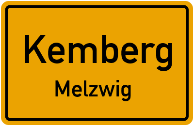 Ortsschild Kemberg Melzwig