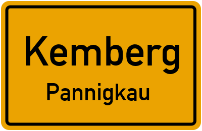 Ortsschild Kemberg Pannigkau