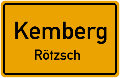 Ortsschild Kemberg Rötzsch