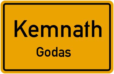 Ortsschild Kemnath Godas
