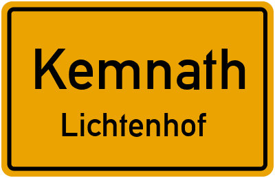 Straßenverzeichnis Kemnath Lichtenhof