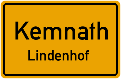 Ortsschild Kemnath Lindenhof