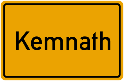Ortsschild von Kemnath in Bayern