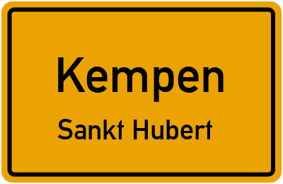 Straßenverzeichnis Kempen Sankt Hubert