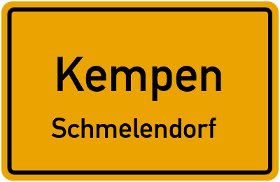 Straßenverzeichnis Kempen Schmelendorf
