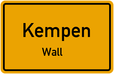 Straßenverzeichnis Kempen Wall