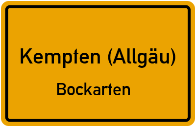 Straßenverzeichnis Kempten (Allgäu) Bockarten