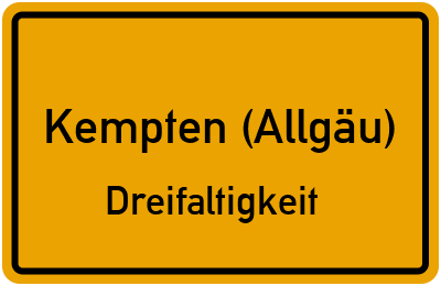 Straßenverzeichnis Kempten (Allgäu) Dreifaltigkeit